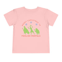 Merry Christmas Ya Foolish Mortals Bella Canvas Toddler Short Sleeve Tee