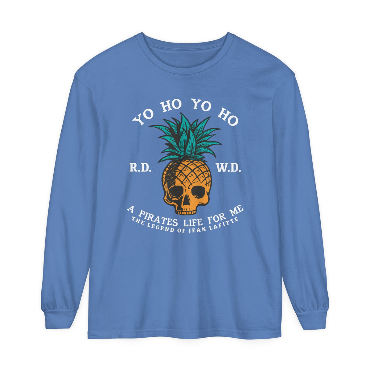 Yo Ho Pirates Life For Me Comfort Colors Unisex Garment-dyed Long Sleeve T-Shirt