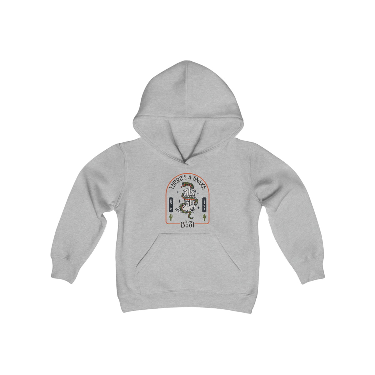 There's A Snake In My Boot Gildan Youth Heavy Blend Hooded Sweatshirt