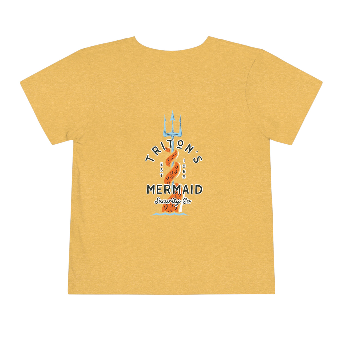 Triton's Mermaid Security Bella Canvas Toddler Short Sleeve Tee