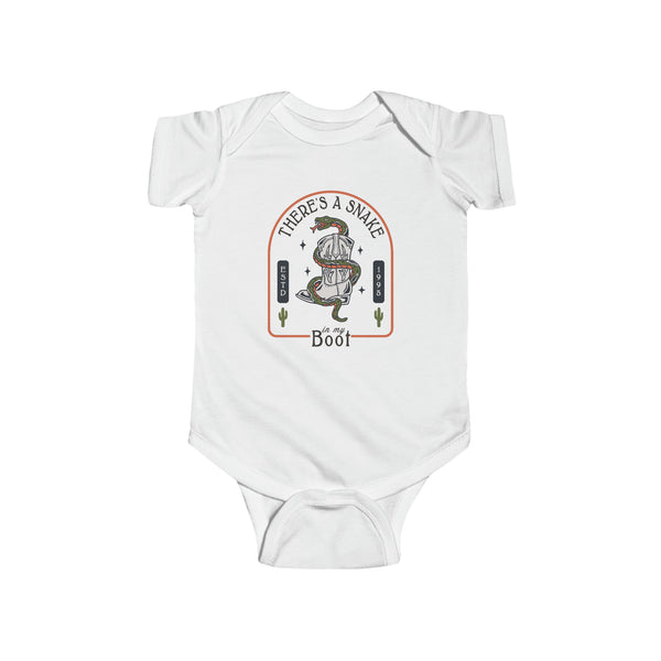 There's A Snake In My Boot Rabbit Skins Infant Fine Jersey Bodysuit