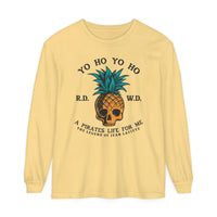 Yo Ho Pirates Life For Me Comfort Colors Unisex Garment-dyed Long Sleeve T-Shirt