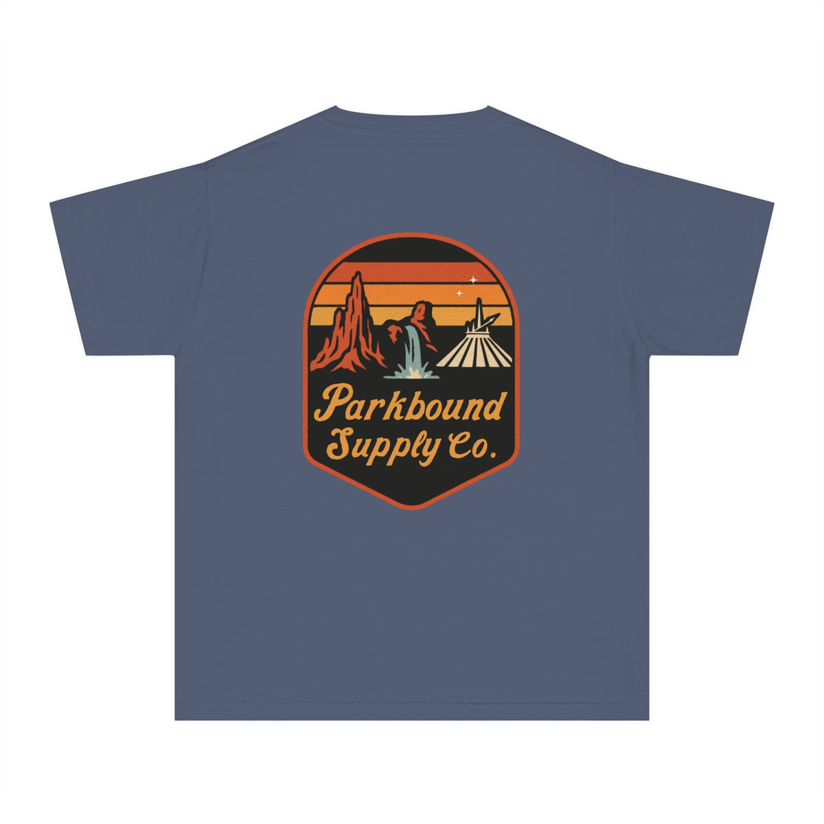 The Triple Mountain Badge — Parkbound Supply Co. Comfort Colors Youth Midweight Tee