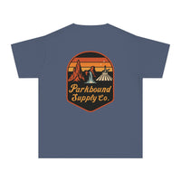 The Triple Mountain Badge — Parkbound Supply Co. Comfort Colors Youth Midweight Tee