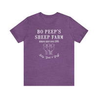 Bo Peep's Sheep Farm Bella Canvas Unisex Jersey Short Sleeve Tee