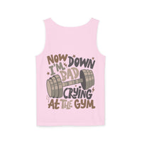 Down Bad Crying at the Gym Unisex Comfort Colors Garment-Dyed Tank Top