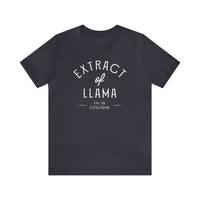 Extract of Llama Bella Canvas Unisex Jersey Short Sleeve Tee