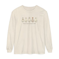 Trick or Treat Down Main Street Comfort Colors Unisex Garment-dyed Long Sleeve T-Shirt