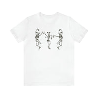 Dancing Skeletons with Ears Bella Canvas Unisex Jersey Short Sleeve Tee