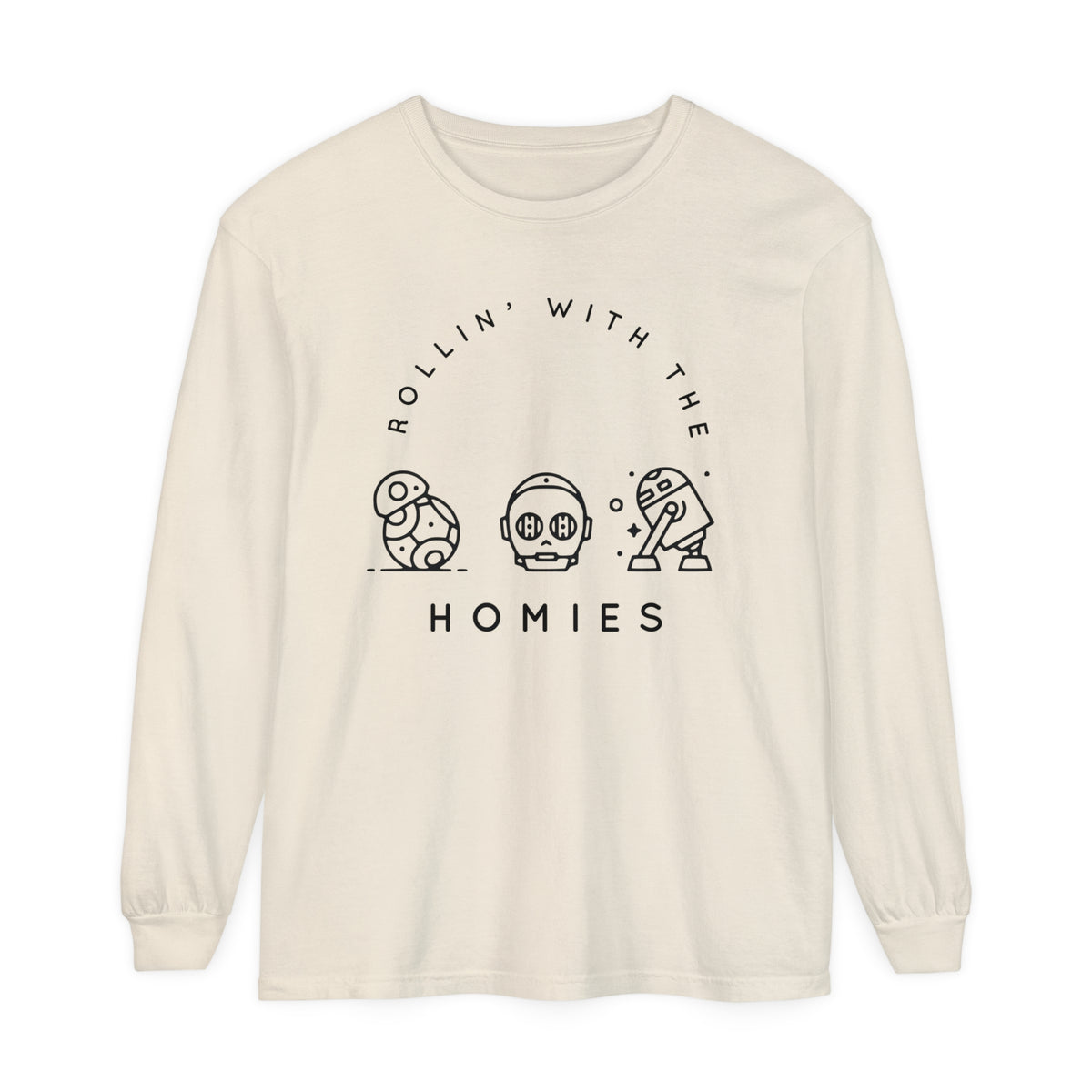 Rollin’ With The Homies Comfort Colors Unisex Garment-dyed Long Sleeve T-Shirt