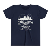 The Mountains Are Calling Bella Canvas Youth Short Sleeve Tee