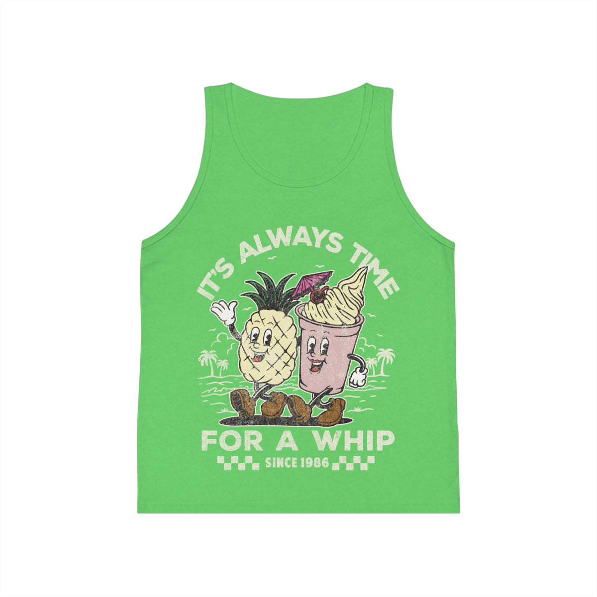 It's Always Time For A Whip Kid's Bella Canvas Jersey Tank Top