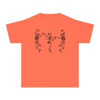 Dancing Skeletons with Ears Comfort Colors Youth Midweight Tee