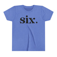 Six Bella Canvas Youth Short Sleeve Tee