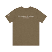 Joey's Journey Chromosome 6q Deletion Awareness Bella Canvas Unisex Jersey Short Sleeve Tee