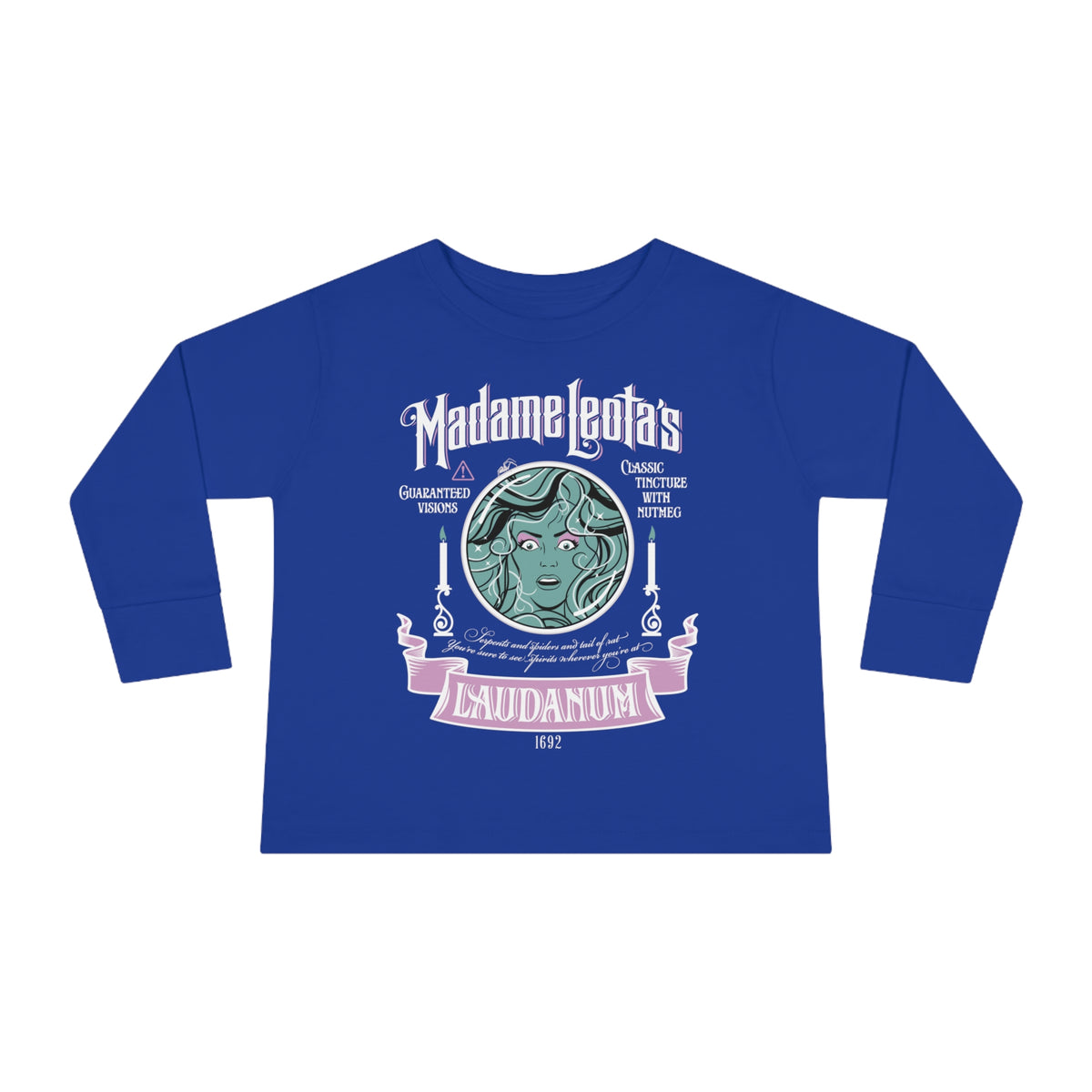 Madame Leota’s Laudanum Teal Rabbit Skins Toddler Long Sleeve Tee