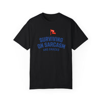 Surviving on Sarcasm and Snacks Comfort Colors Unisex Garment-Dyed T-shirt