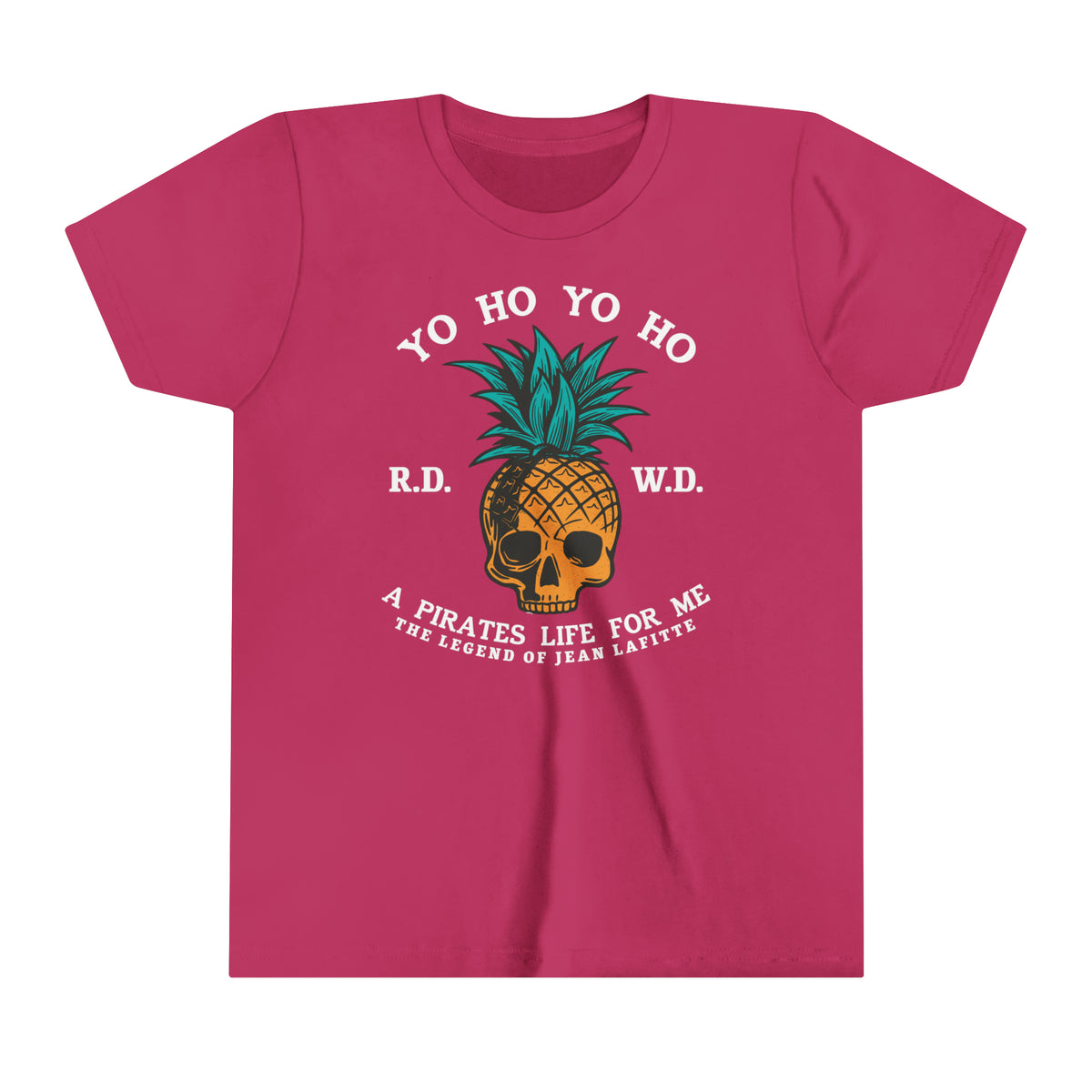 Yo Ho Pirates Life For Me Bella Canvas Youth Short Sleeve Tee