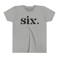 Six Bella Canvas Youth Short Sleeve Tee