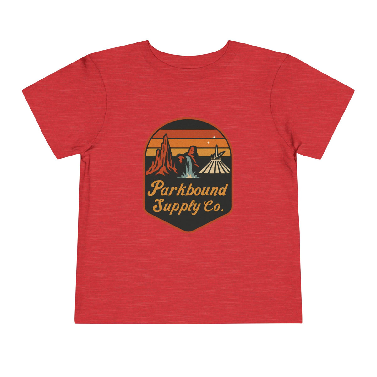 Triple Mountain Badge Bella Canvas Toddler Short Sleeve Tee