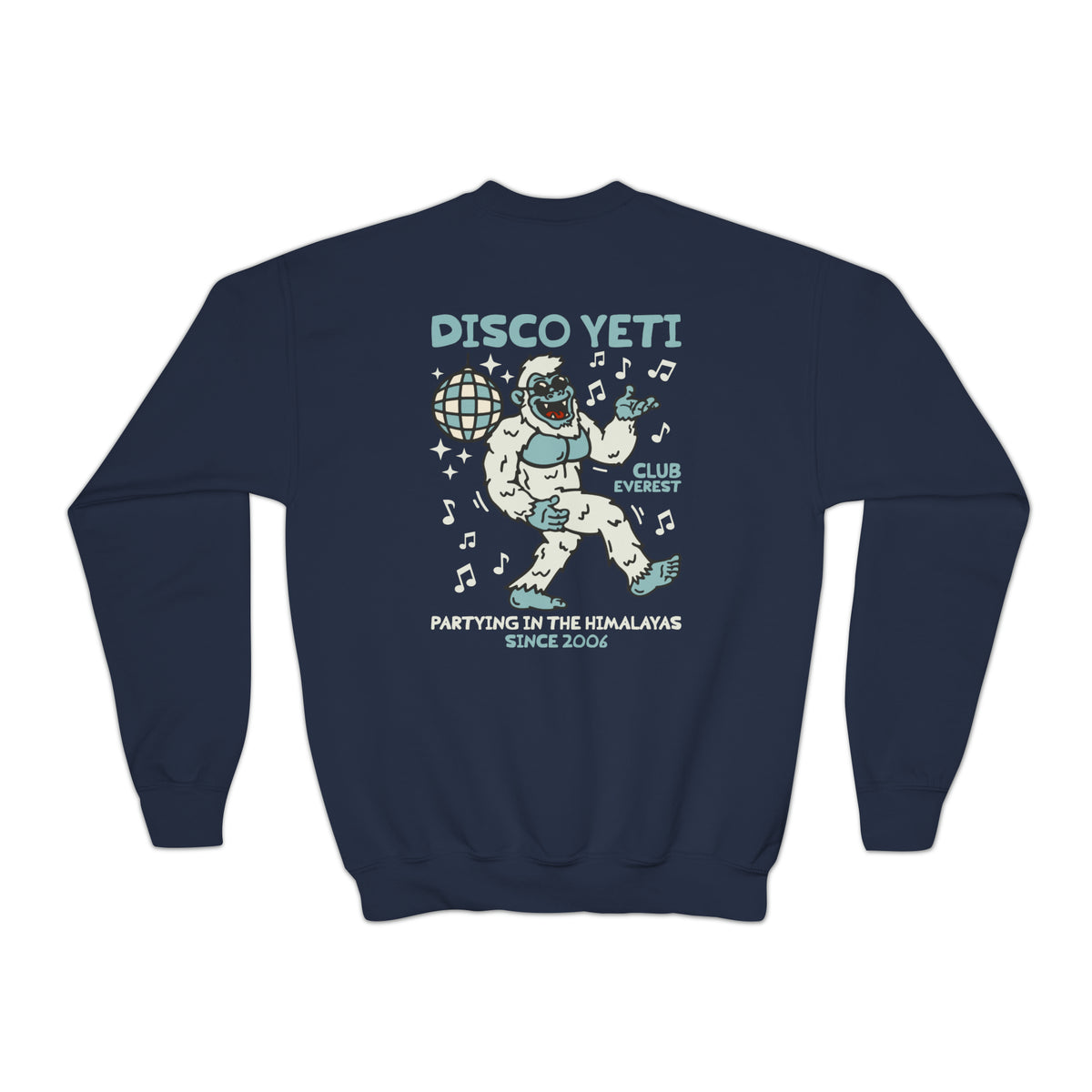 Disco Yeti Gildan Youth Crewneck Sweatshirt