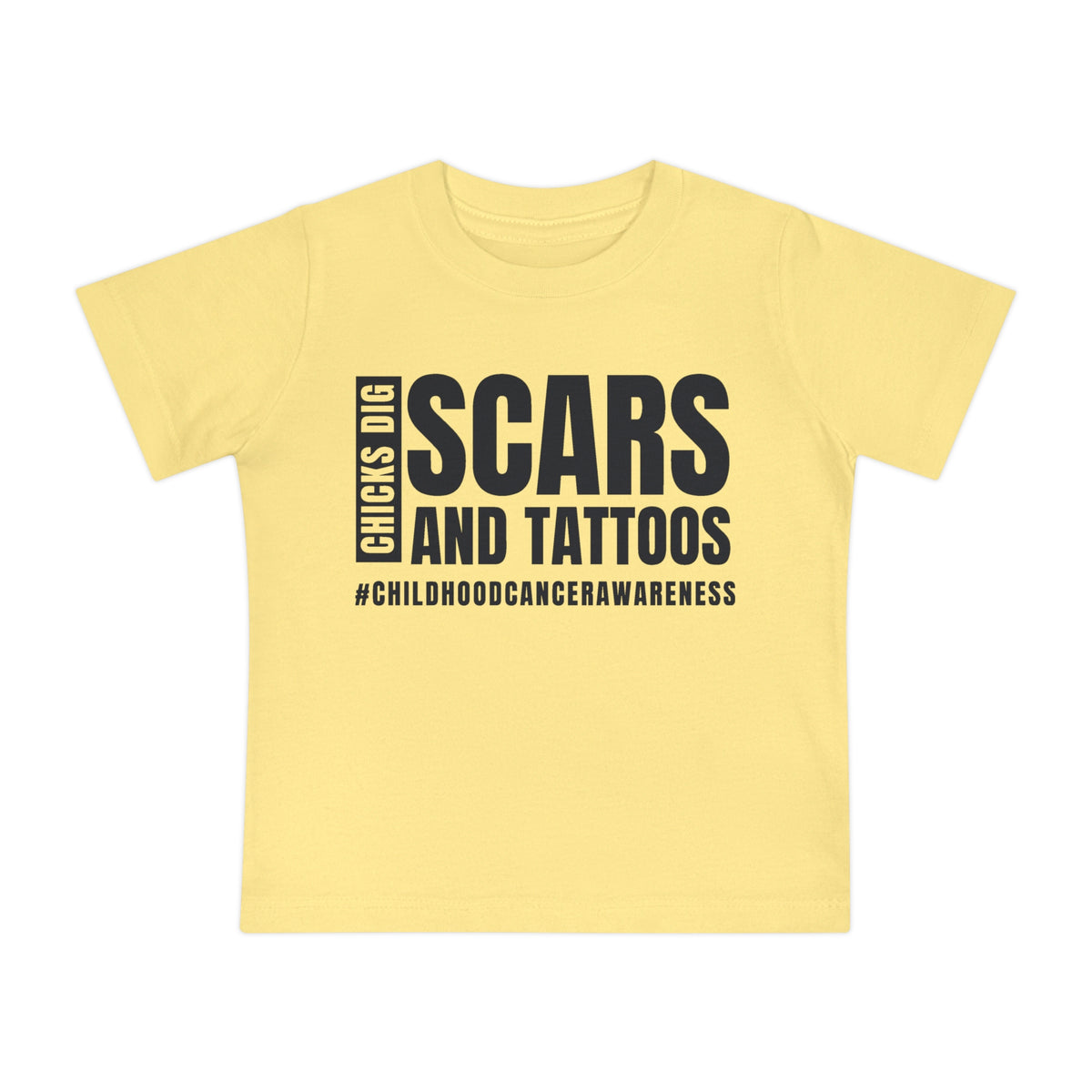 Chicks Dig Scars and Tattoos Bella Canvas Baby Short Sleeve T-Shirt