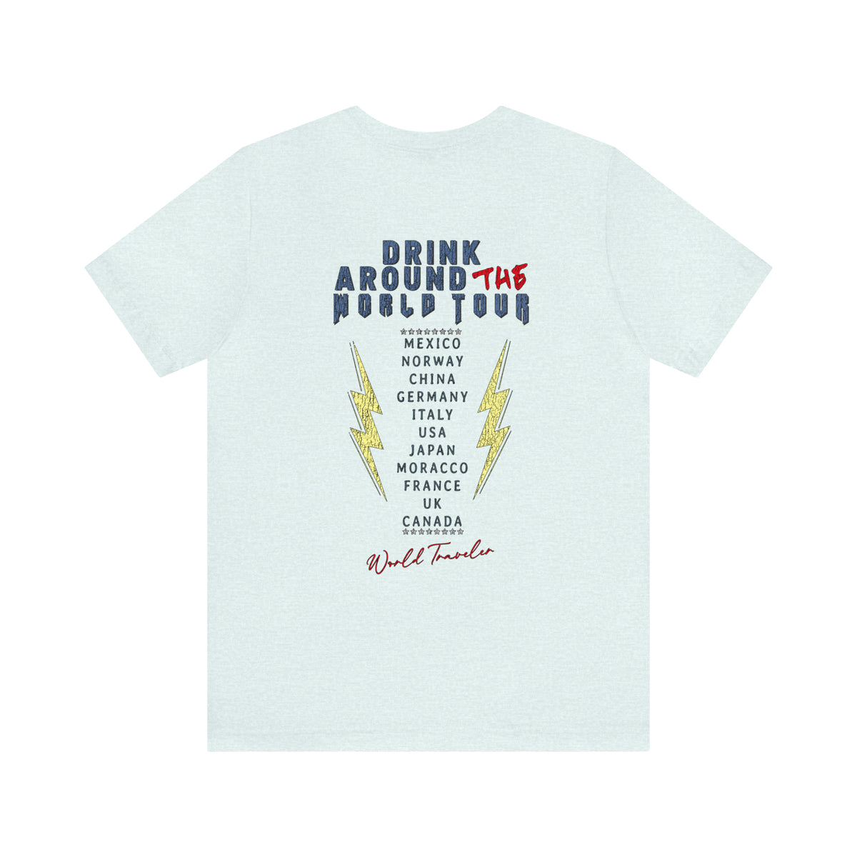 Drink Around The World Tour Bella Canvas Unisex Jersey Short Sleeve Tee