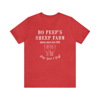 Bo Peep's Sheep Farm Bella Canvas Unisex Jersey Short Sleeve Tee