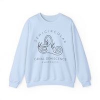 Semicircular Canal Dehiscence Awareness Gildan Unisex Heavy Blend™ Crewneck Sweatshirt