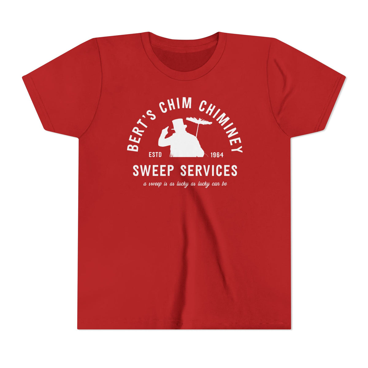 Bert’s Chim Chiminey Sweep Services Bella Canvas Youth Short Sleeve Tee