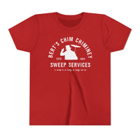 Bert’s Chim Chiminey Sweep Services Bella Canvas Youth Short Sleeve Tee