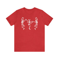 Dancing Skeletons with Ears Bella Canvas Unisex Jersey Short Sleeve Tee