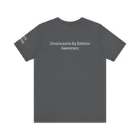 Joey's Journey Chromosome 6q Deletion Awareness Bella Canvas Unisex Jersey Short Sleeve Tee