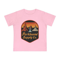 Triple Mountain Badge Bella Canvas Baby Short Sleeve T-Shirt