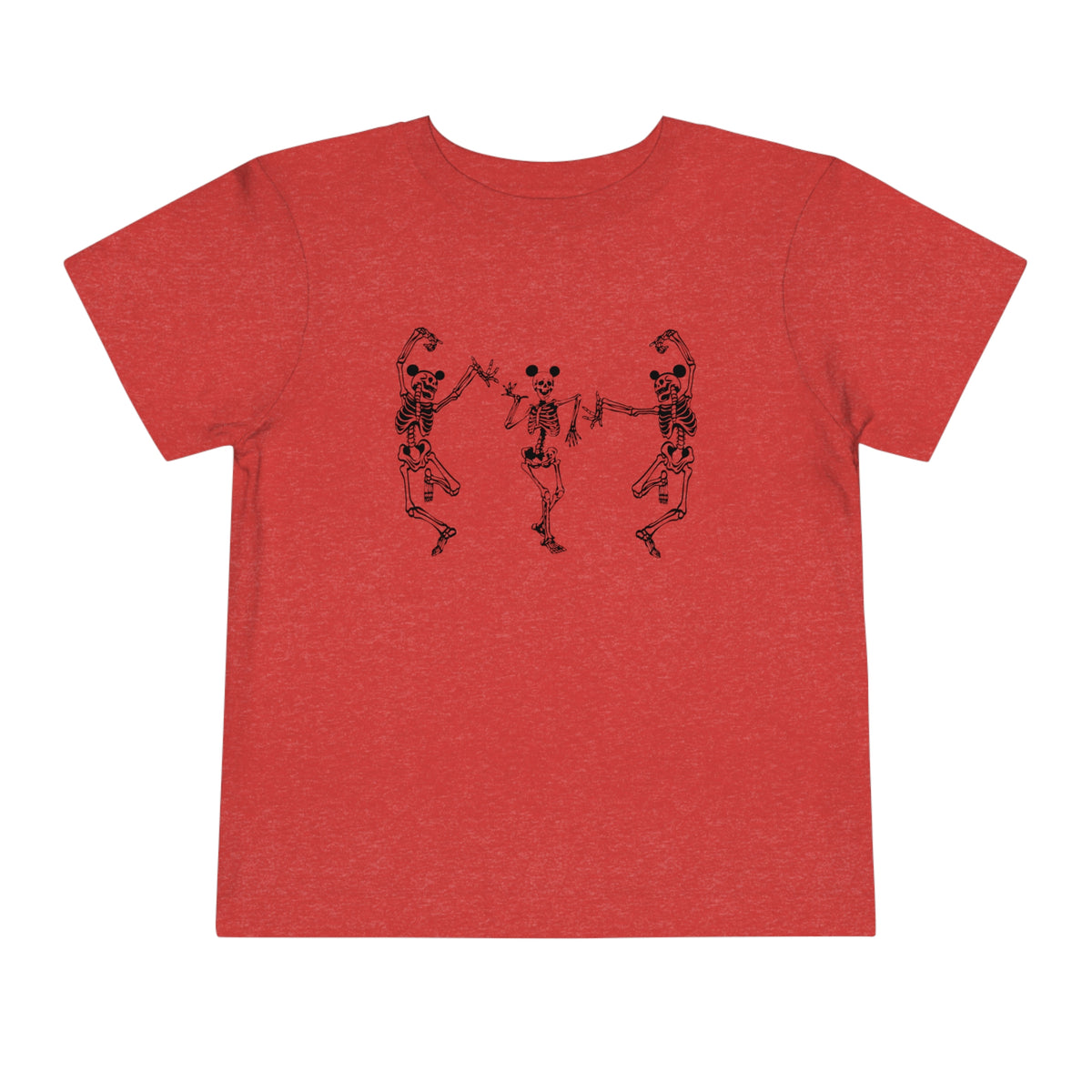 Dancing Skeletons with Ears Bella Canvas Toddler Short Sleeve Tee