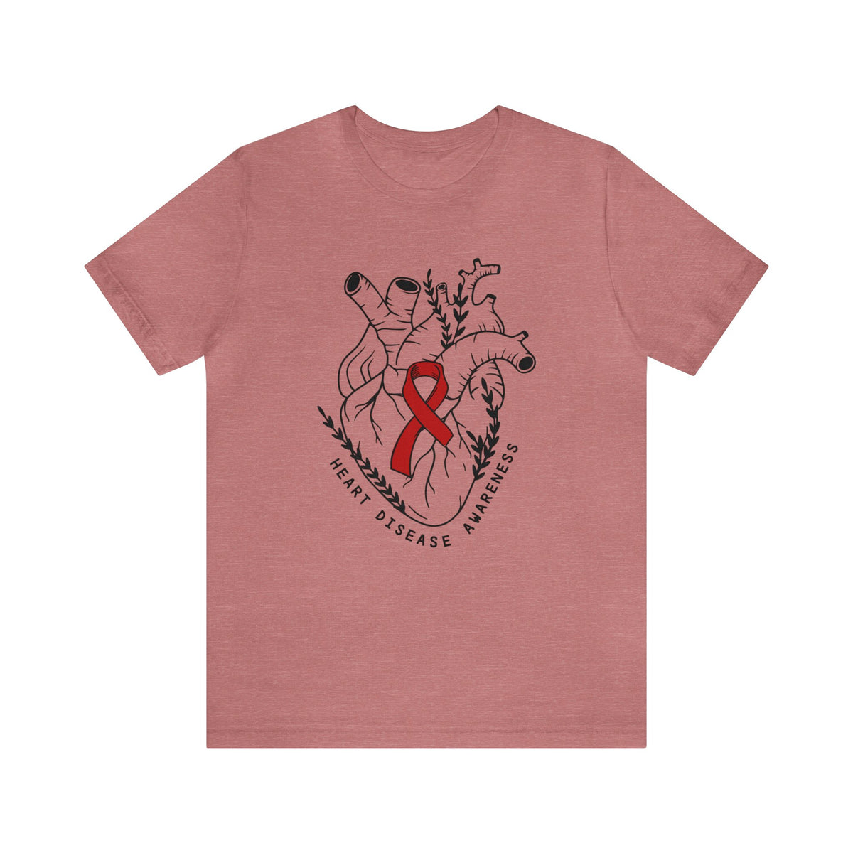 Heart Disease Awareness Bella Canvas Unisex Jersey Short Sleeve Tee