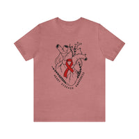 Heart Disease Awareness Bella Canvas Unisex Jersey Short Sleeve Tee