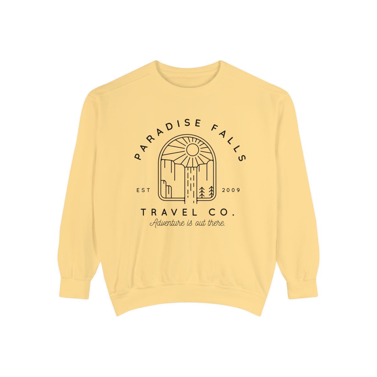 Paradise Falls Vacation Co. Comfort Colors Unisex Garment-Dyed Sweatshirt