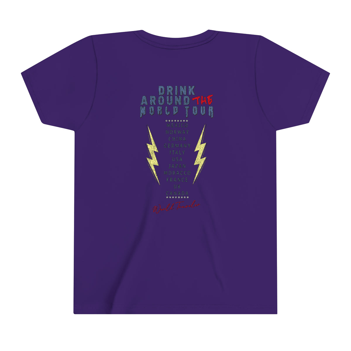Drink Around The World Tour Bella Canvas Youth Short Sleeve Tee