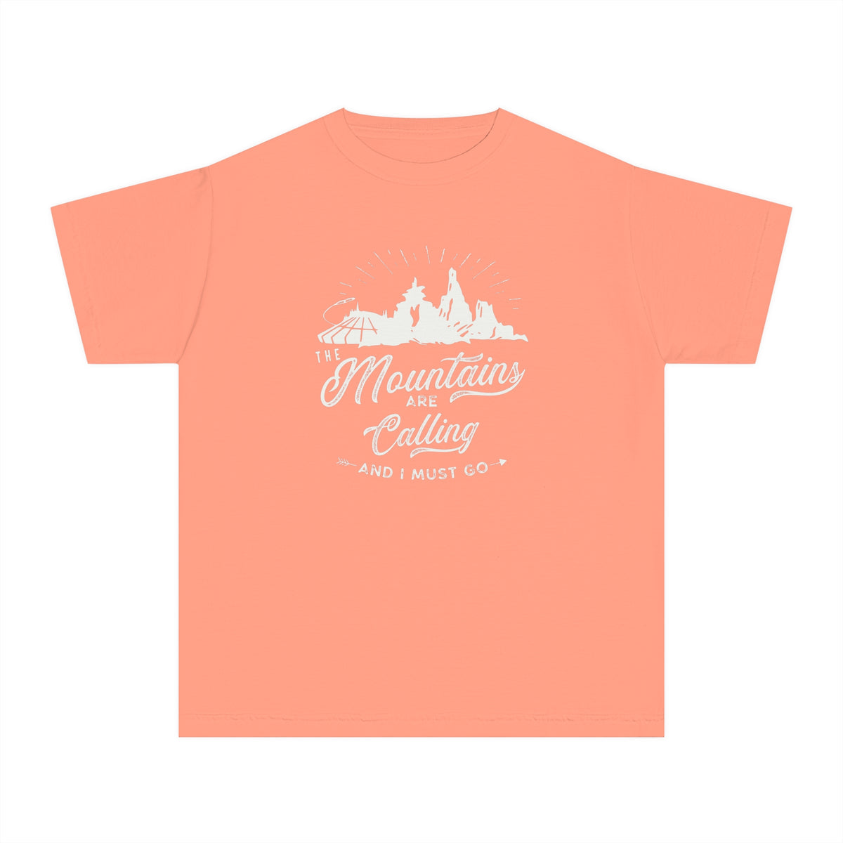 The Mountains Are Calling Comfort Colors Youth Midweight Tee