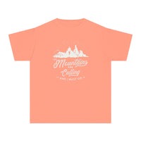 The Mountains Are Calling Comfort Colors Youth Midweight Tee