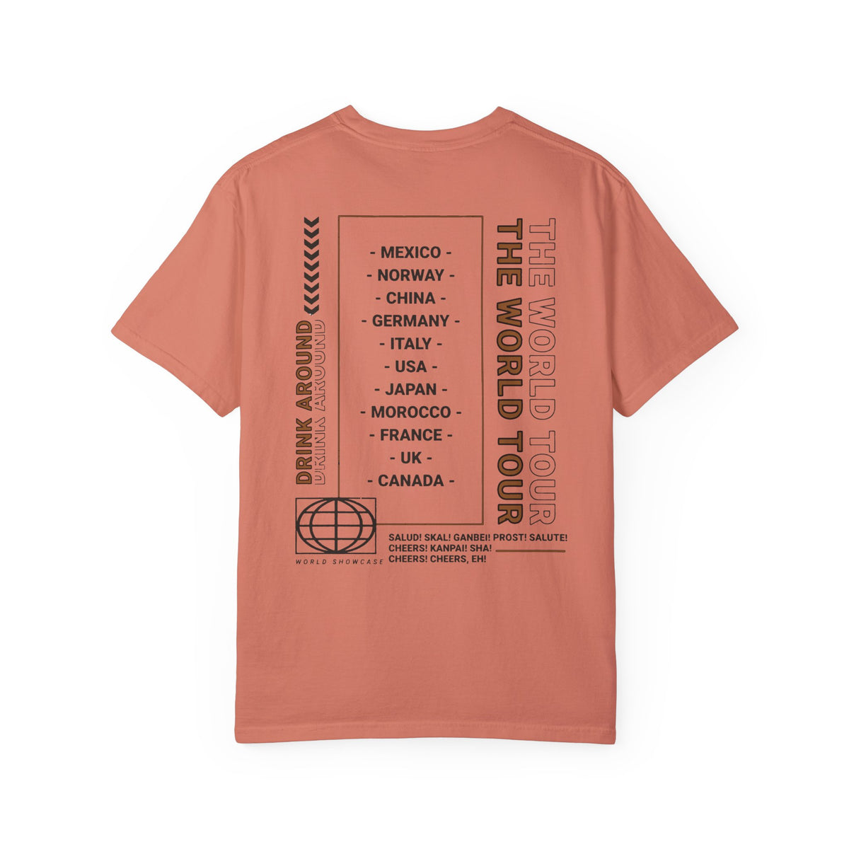Drink Around The World Tour Comfort Colors Unisex Garment-Dyed T-shirt