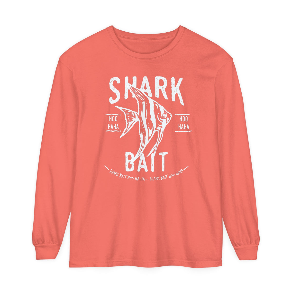 Shark Bait Hoo Haha Comfort Colors Unisex Garment-dyed Long Sleeve T-Shirt