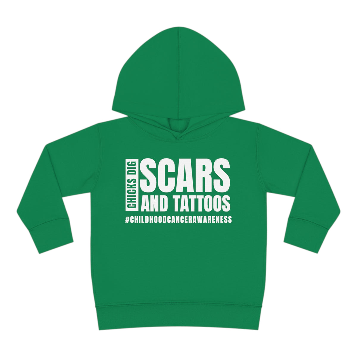 Chicks Dig Scars and Tattoos Toddler Pullover Rabbit Skins Fleece Hoodie
