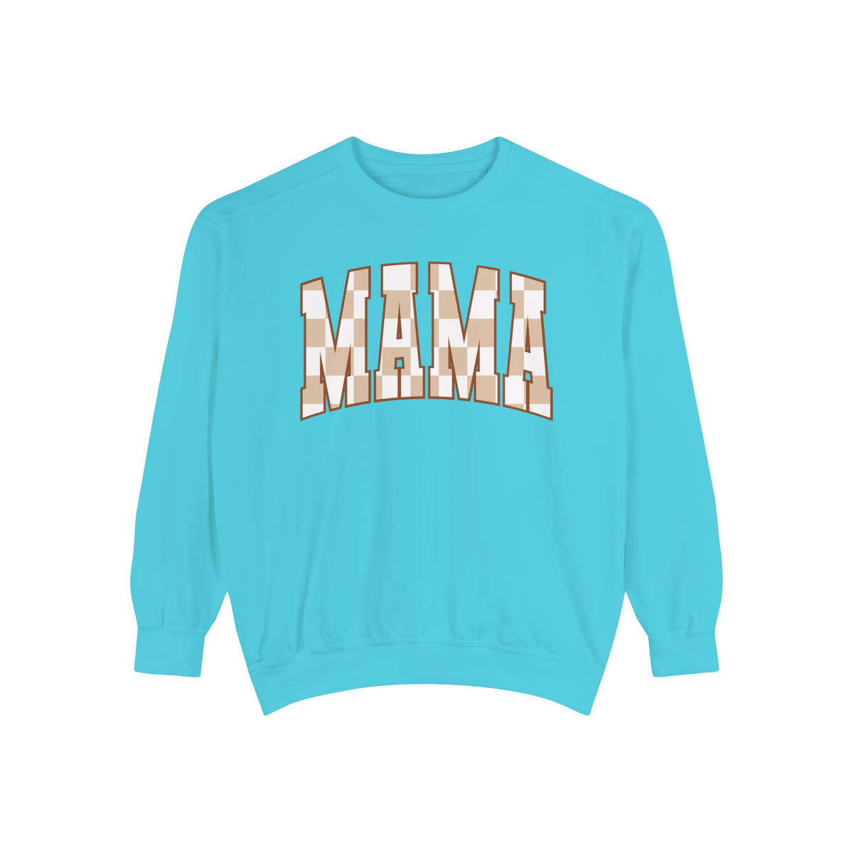 Checkered Mama Unisex Garment-Dyed Sweatshirt