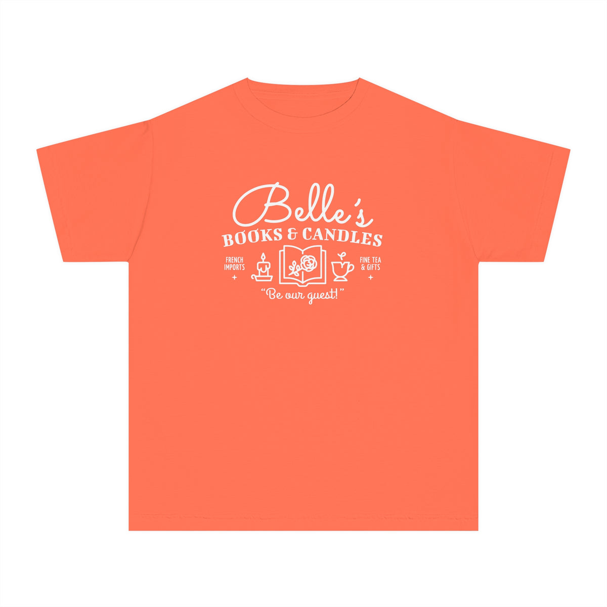 Belle’s Books & Candles Comfort Colors Youth Midweight Tee