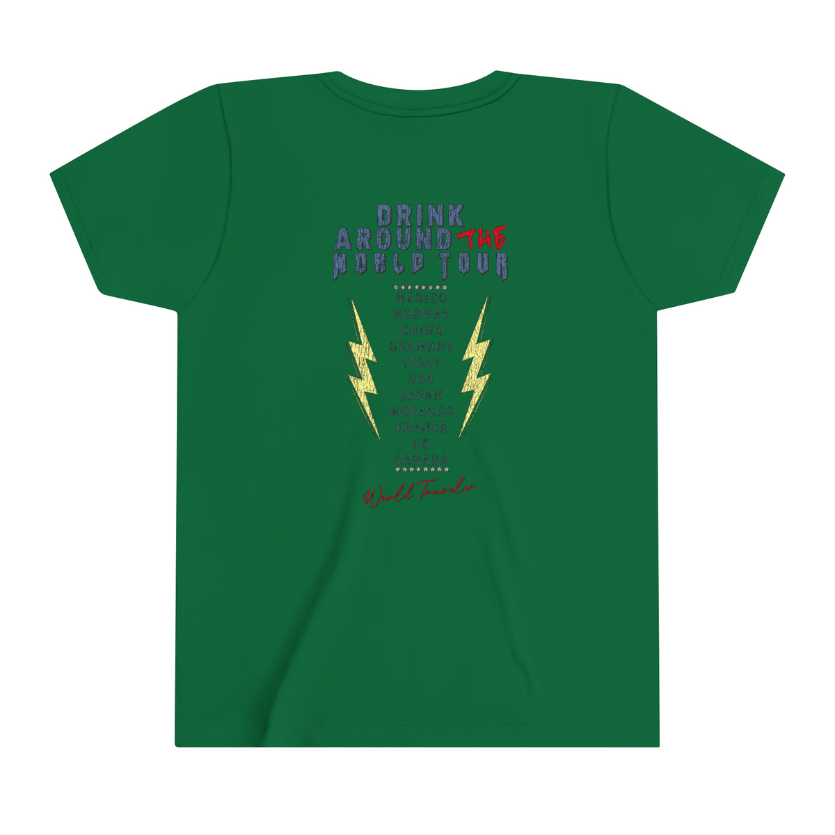Drink Around The World Tour Bella Canvas Youth Short Sleeve Tee