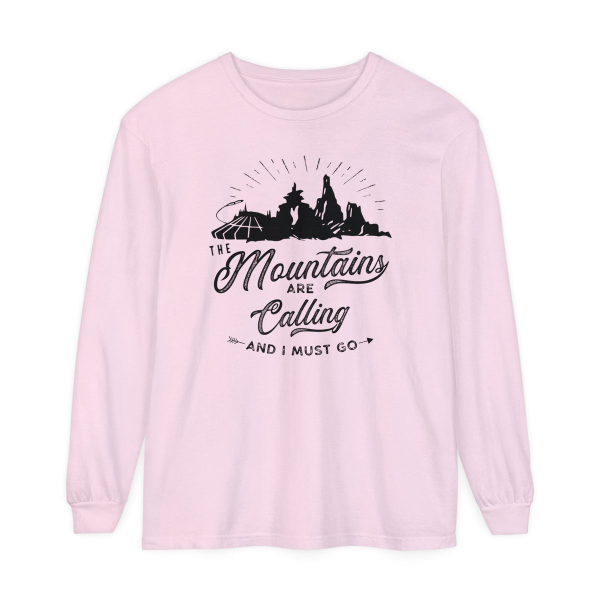 The Mountains Are Calling Comfort Colors Unisex Garment-dyed Long Sleeve T-Shirt