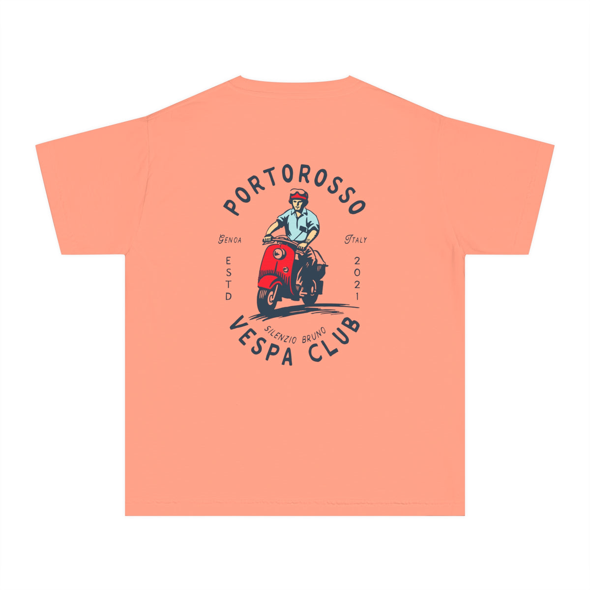 Portorosso Vespa Club Comfort Colors Youth Midweight Tee