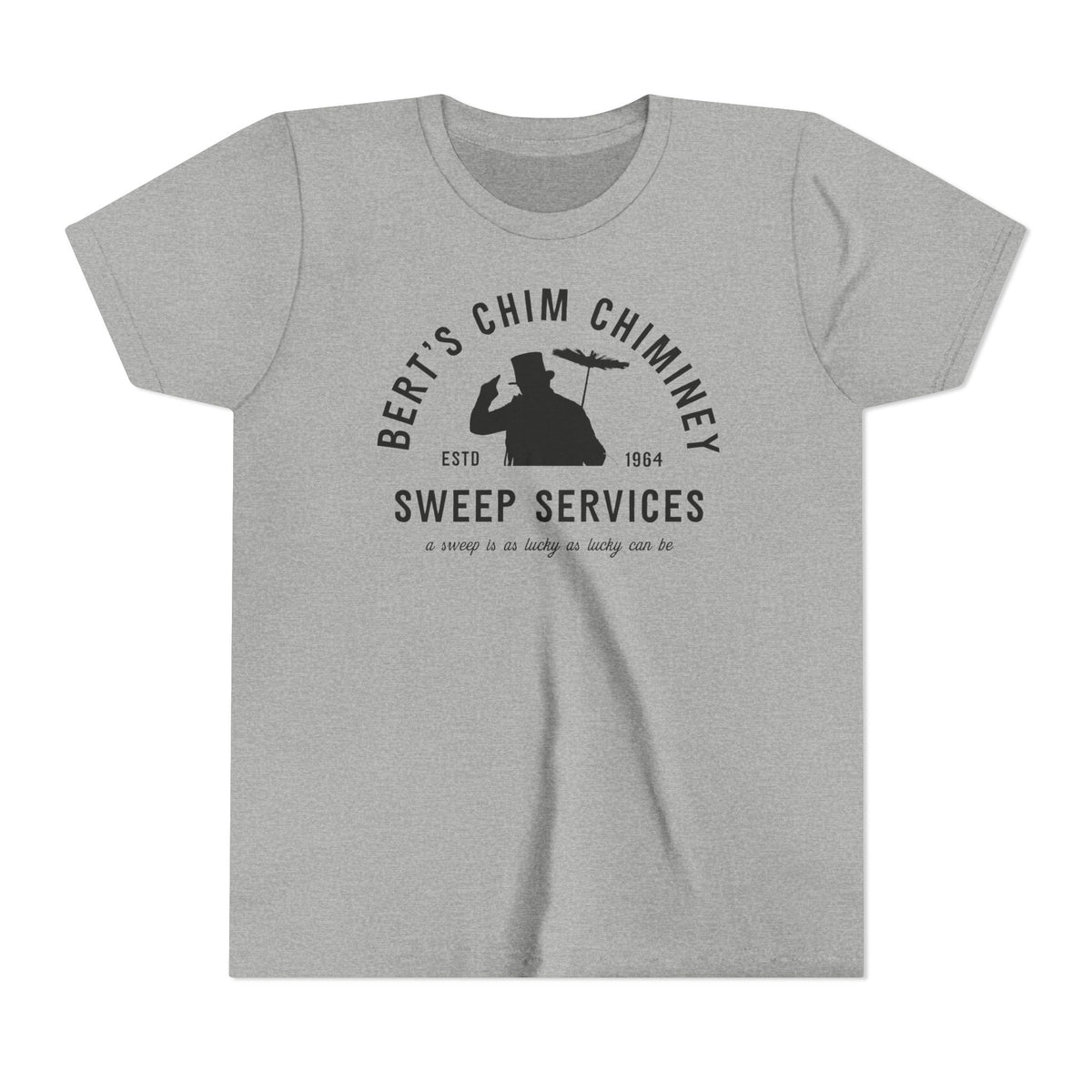 Bert’s Chim Chiminey Sweep Services Bella Canvas Youth Short Sleeve Tee